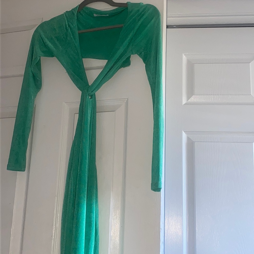 Green peppermayo midi dress